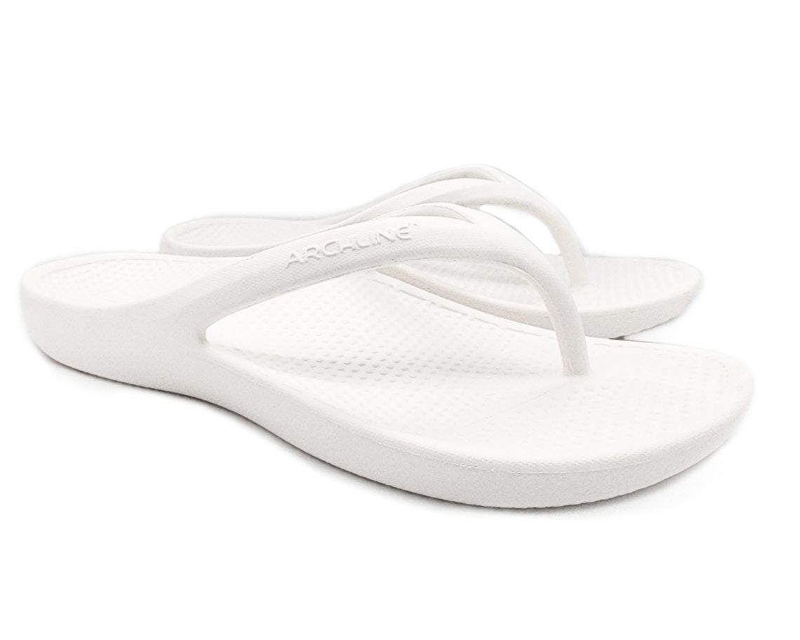 Archline Rebound Orthotic Thongs (White)