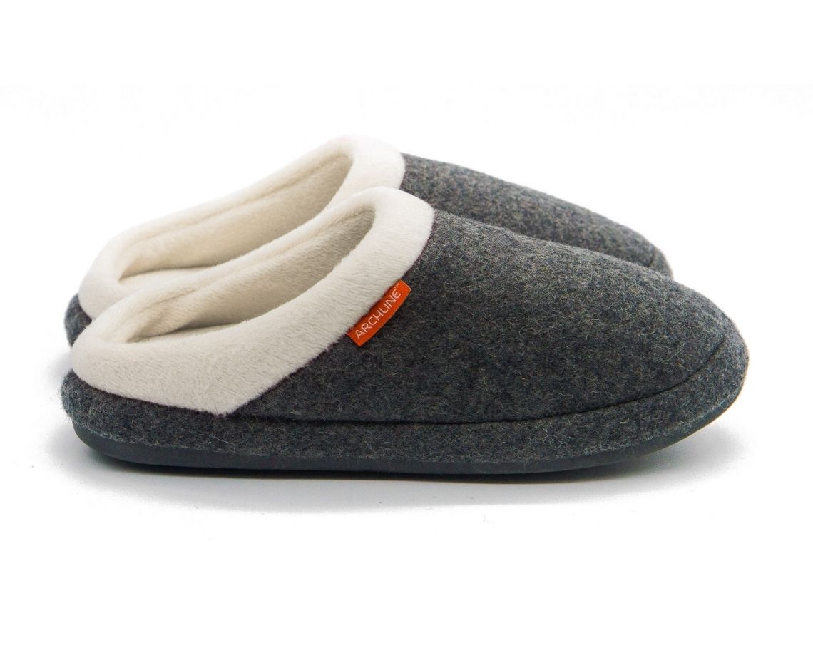 Archline Orthotic Slippers Slip-On (Grey Marl)