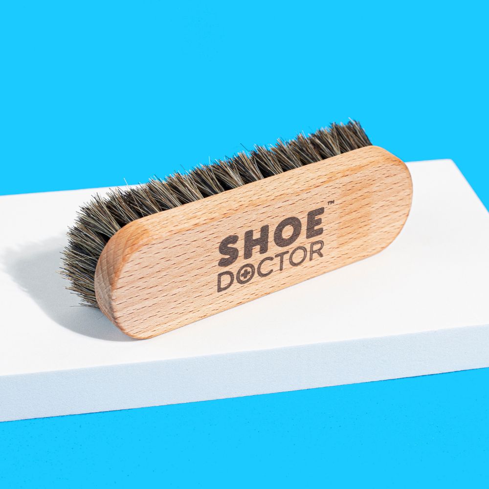 Shoe Doctor Shoe Brush Horse Hair Medium Size With Wooden Handle