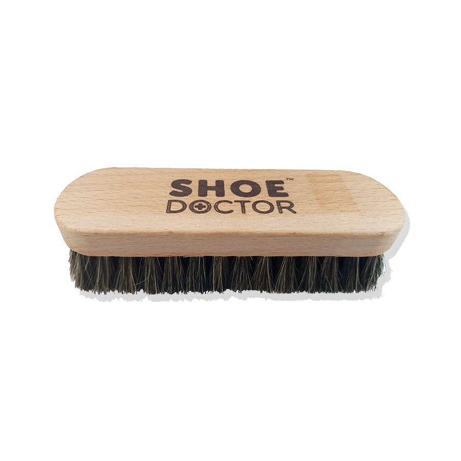 Shoe Doctor Shoe Brush Horse Hair Medium Size With Wooden Handle