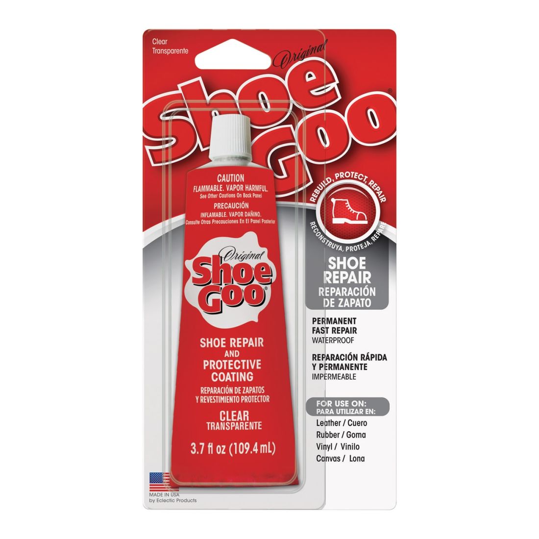 Shoe Goo Repair Adhesive Clear 109.4mL Tube
