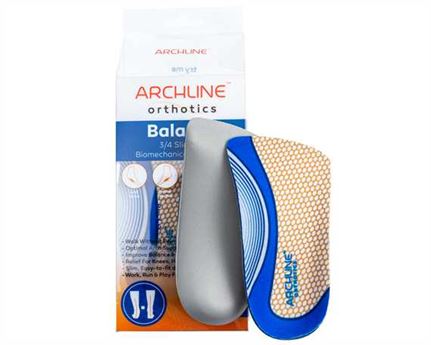 Archline Insoles Ortho Balance Slimline 3/4