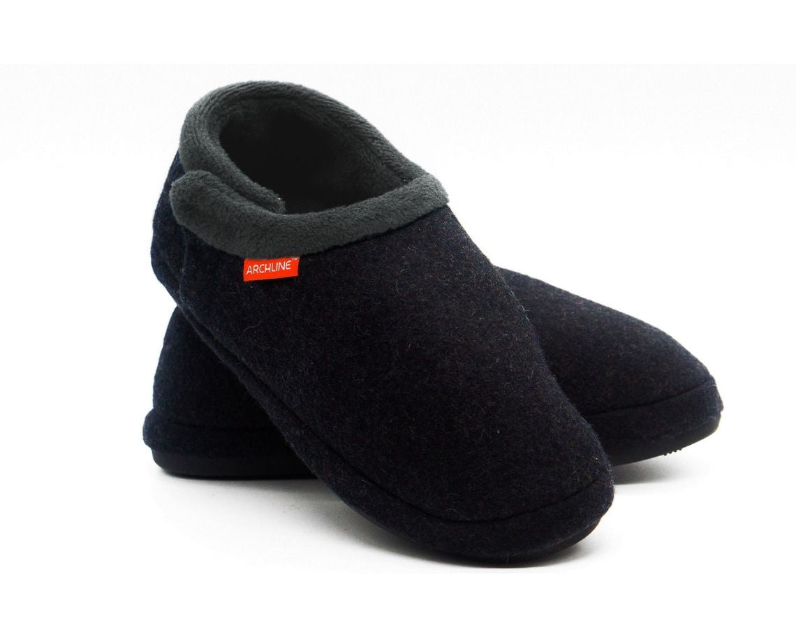 Archline Orthotic Slippers Closed (Charcoal Marl)