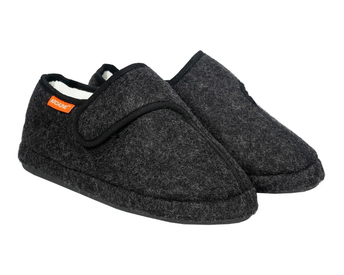 Archline Orthotic Slippers Plus (Charcoal Marl)