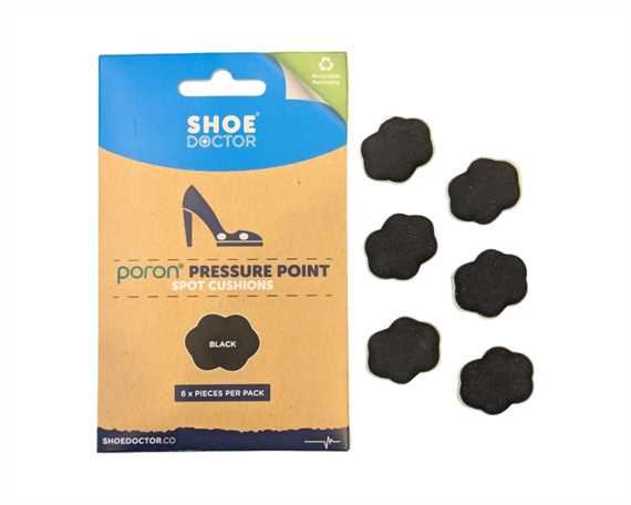 Shoe Doctor Poron Pressure Point Cushions Black (6 Pieces)